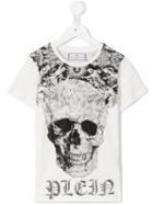 Philipp Plein Kids Skull Print T-shirt, Boy's, Size: 8 Yrs, White