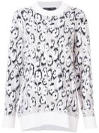 Proenza Schouler - Knitted Leopard Sweater - Women - Polyester/viscose/virgin Wool - S, Nude/neutrals, Polyester/viscose/virgin Wool