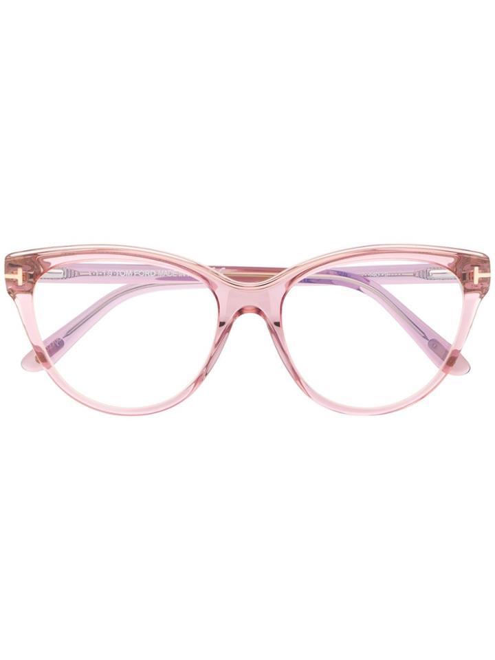 Tom Ford Eyewear Cat Eye Frame Glasses - Pink