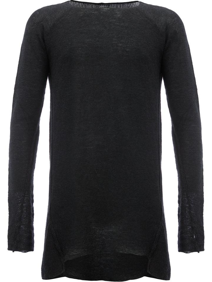 Masnada - Thumb Sleeves Slim-fit Jumper - Men - Polyamide/alpaca - L, Black, Polyamide/alpaca
