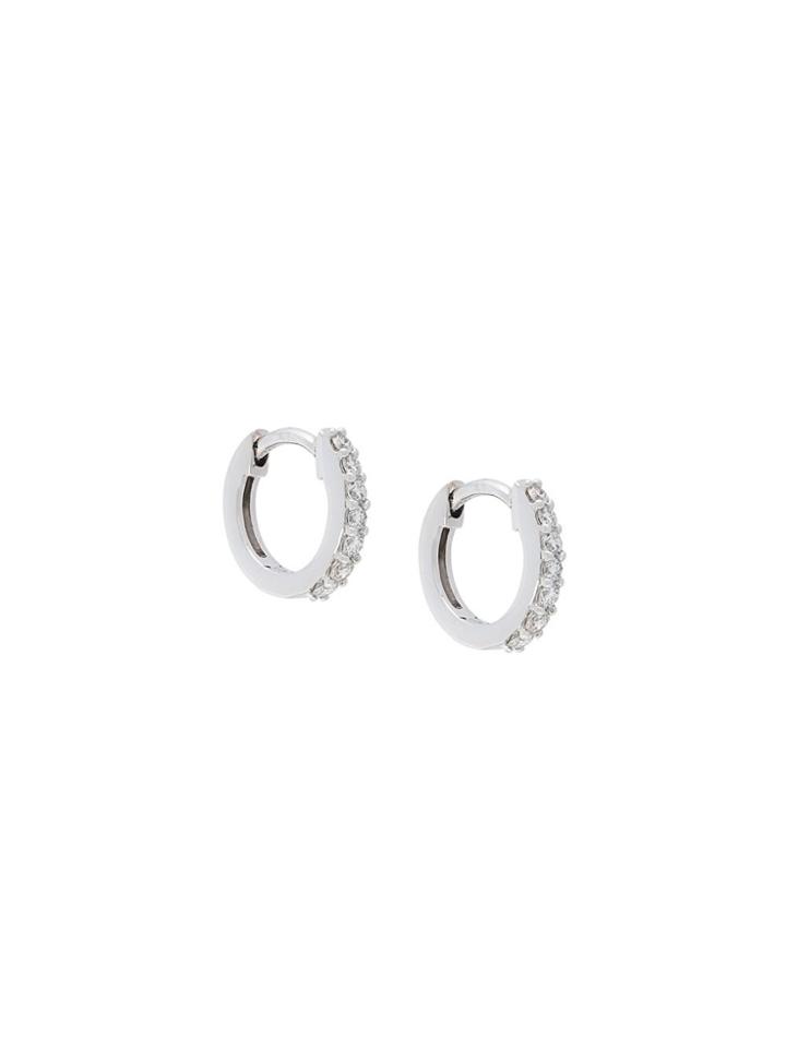 Astley Clarke 14kt Gold Mini Halo Diamond Hoop Earrings - Metallic