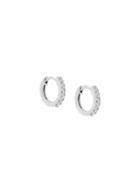 Astley Clarke 14kt Gold Mini Halo Diamond Hoop Earrings - Metallic