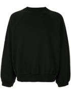 Unused Relaxed Long-sleeve Sweatshirt - Black