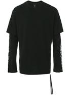 D.gnak Layered Sleeve T-shirt - Black