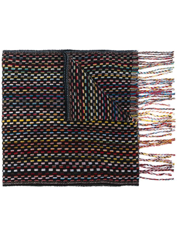 Paul Smith Fringed Scarf - Black