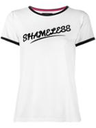 House Of Holland Shameless Ringer T-shirt, Women's, Size: 10, White, Cotton