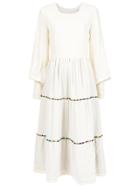 Olympiah Inca Pompom Dress - White