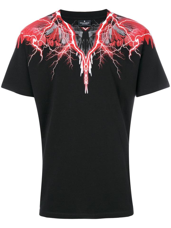 Marcelo Burlon County Of Milan - Lightning Strike T-shirt - Men - Cotton - L, Black, Cotton