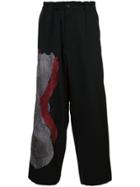 Yohji Yamamoto Embroidered Trousers - Black