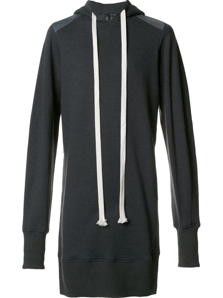 Byungmun Seo Long Hoodie, Men's, Size: 46, Grey, Cotton/nylon
