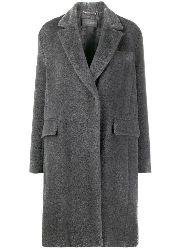 Alberta Ferretti Single-breasted Coat - Grey