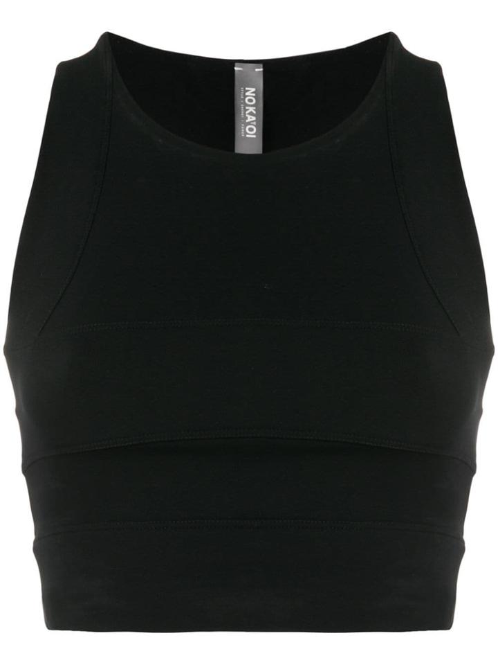 No Ka' Oi Crisscross Cropped Top - Black