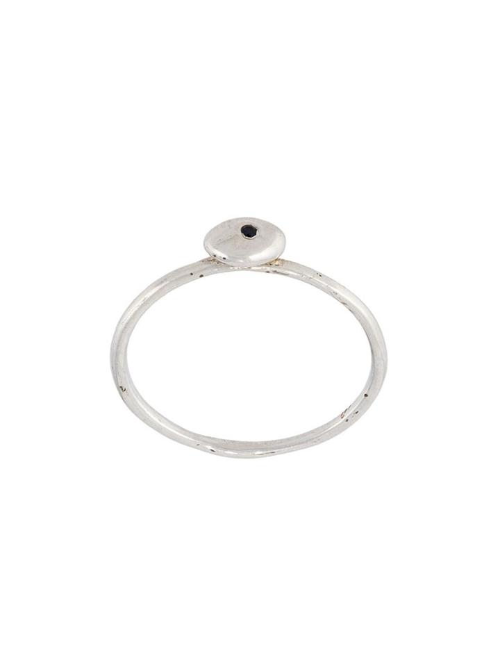 Natasha Collis Small Sapphire Nugget Ring, Women's, Size: 52.5, Metallic, Sterling Silver/sapphire