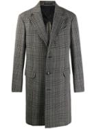 Z Zegna Checked Wool Coat - Blue