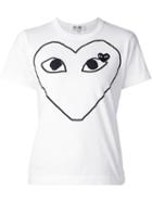 Comme Des Garçons Logo Printed T-shirt, Women's, Size: S, White, Cotton