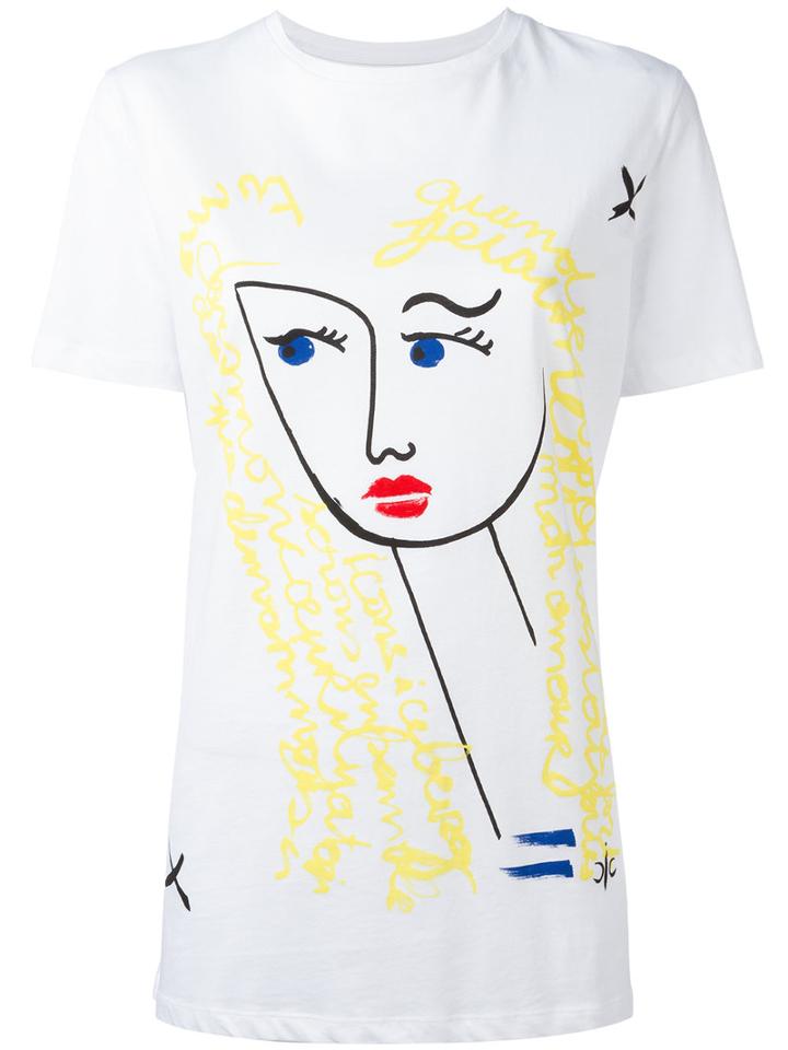 Iceberg Blond Girl T-shirt, Size: 40, White, Cotton