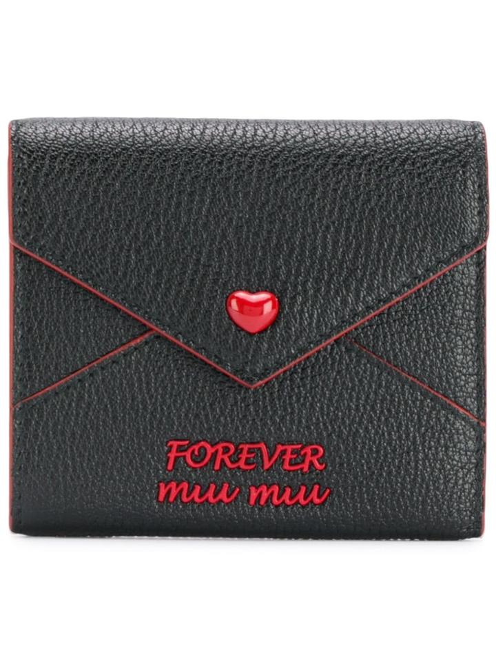 Miu Miu 'forever Miu Miu' Wallet - Black