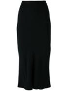 Rick Owens Pleated Back Skirt, Women's, Size: 44, Black, Acetate/viscose/cotton/nylon