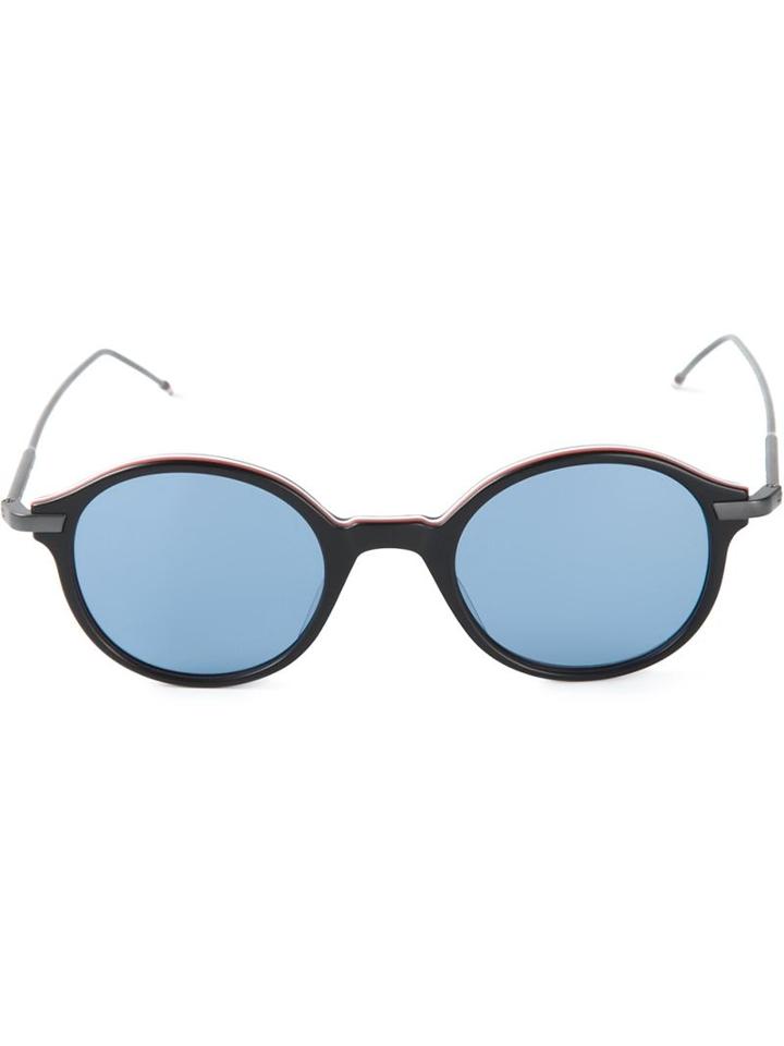 Thom Browne - Round Frame Sunglasses - Unisex - Acetate - One Size, Black, Acetate