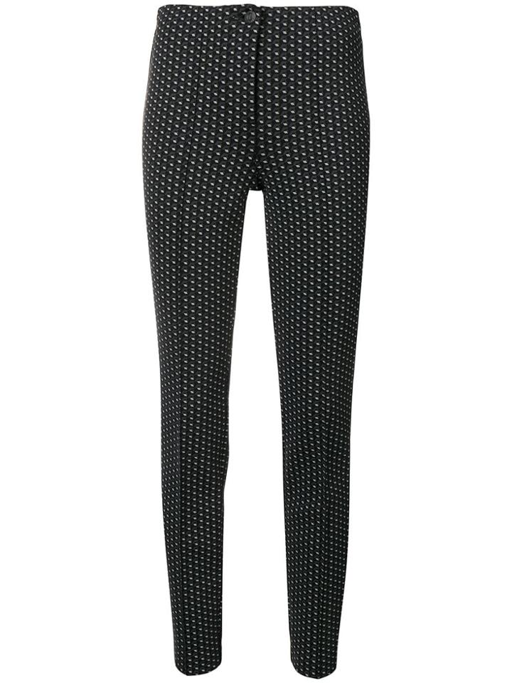 Cambio Regular Fit Patterned Trousers - Black