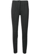 Cambio Regular Fit Patterned Trousers - Black