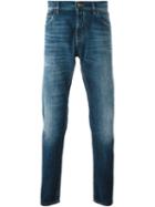 Dolce & Gabbana Slim Fit Jeans, Men's, Size: 52, Blue, Cotton/leather