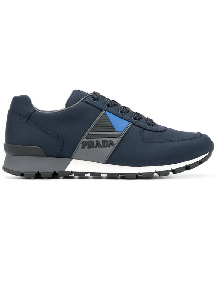 Prada Logo Sneakers - Blue