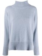 Peserico Turtleneck Fine Knit Sweater - Blue