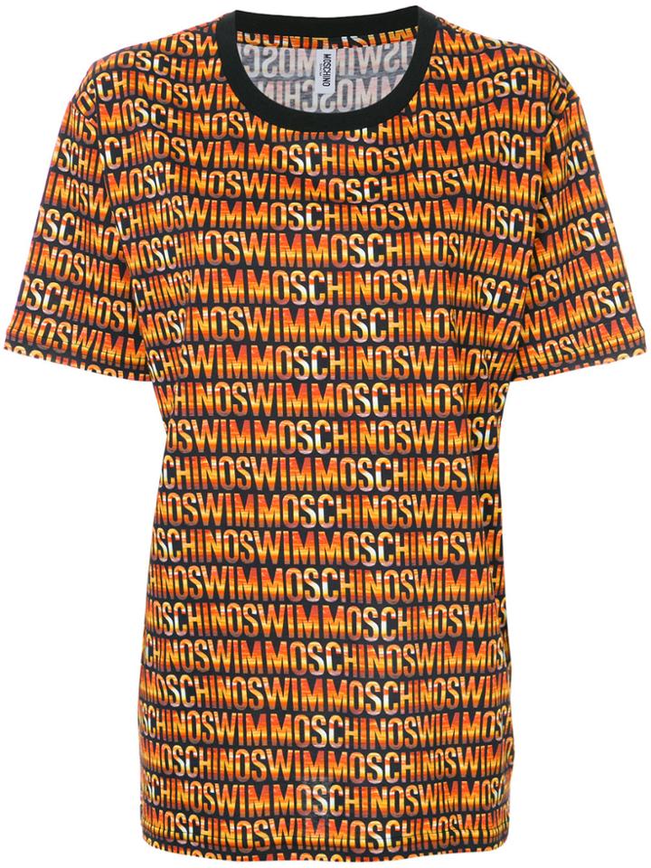 Moschino Monogram Print T-shirt - Yellow & Orange