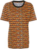Moschino Monogram Print T-shirt - Yellow & Orange