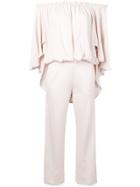 Blumarine Bardot Jumpsuit - Neutrals