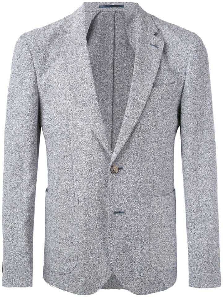 Hardy Amies Bouclé Blazer - Blue