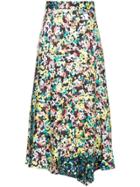 Des Prés Floral Print A-line Skirt - Multicolour