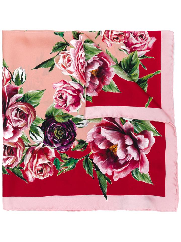 Dolce & Gabbana Majolica Print Neck Tie - Pink & Purple