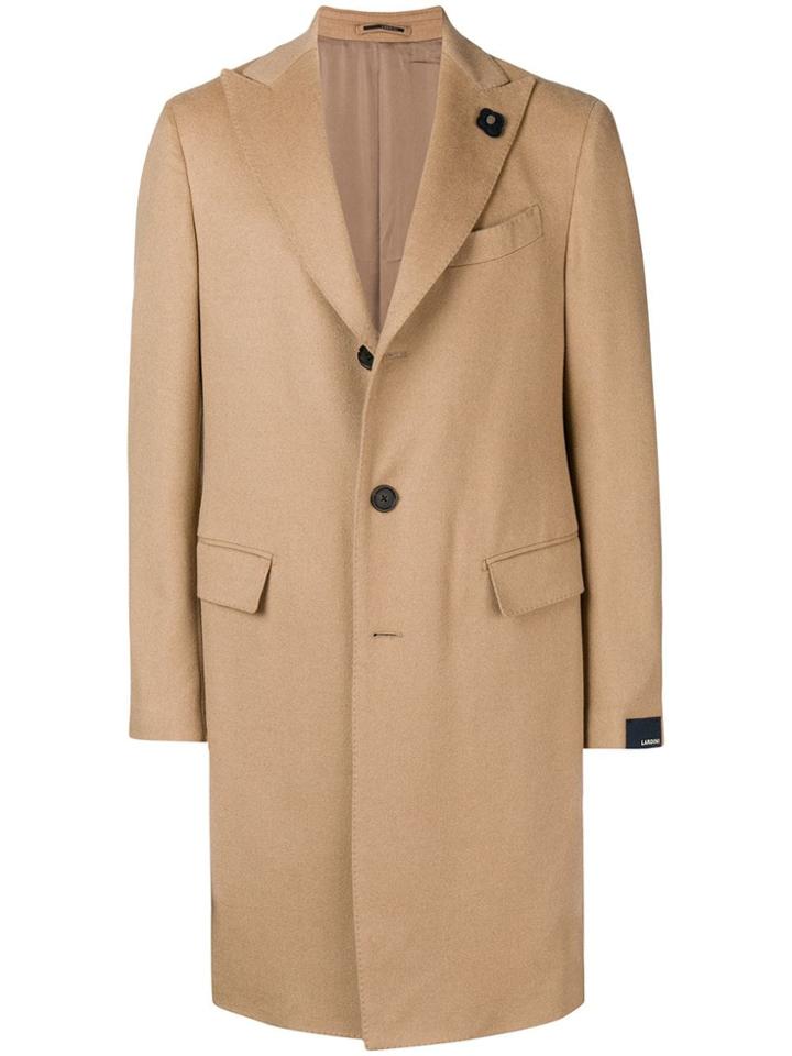 Lardini Single-breasted Coat - Neutrals