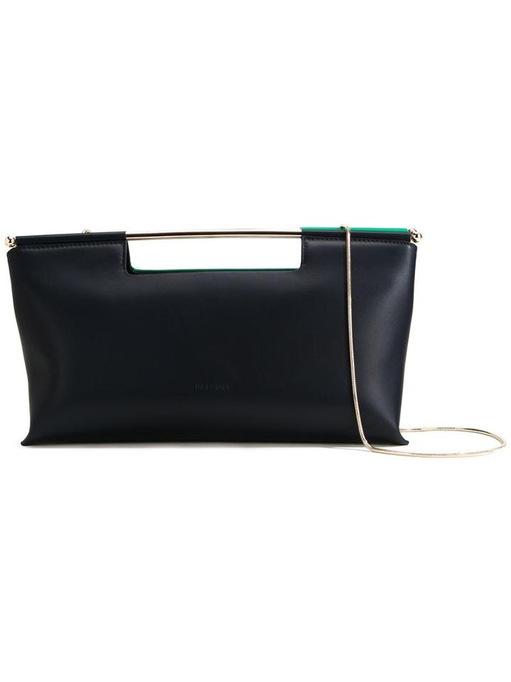 Delpozo Metallic Handle Clutch, Women's, Green