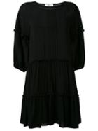 Blugirl - Flared Dress - Women - Polyester - 46, Black, Polyester