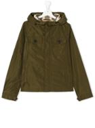Burberry Kids - Hooded Windbreaker Jacket - Kids - Polyester/cotton/polyester - 14 Yrs, Green