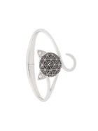 Karl Lagerfeld Faceted Choupette Cuff - Silver