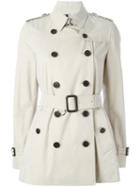 Burberry 'kensington' Short Trench Coat, Women's, Size: 14, Nude/neutrals, Cotton/viscose