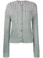 Marco De Vincenzo - Knit Cardigan - Women - Polyester/viscose/cashmere/virgin Wool - 44, Grey, Polyester/viscose/cashmere/virgin Wool