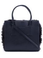 Brunello Cucinelli Furred Detail Tote Bag, Women's, Black