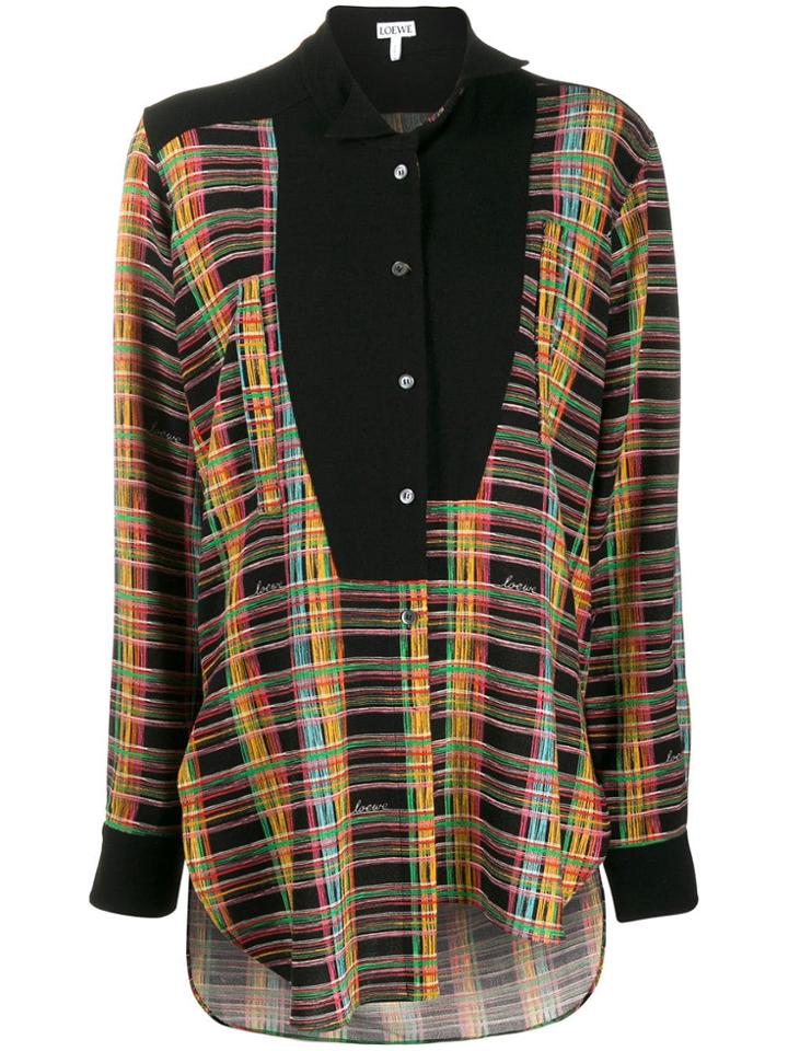 Loewe Off-centre Buttoned Blouse - Black