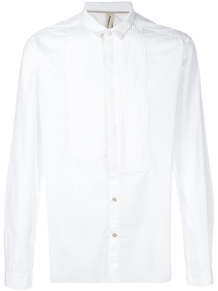 Dnl Pleated Bib Shirt - White