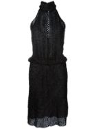 Nili Lotan Fur Effect Dress - Black