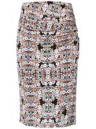 Tufi Duek Draped Straight Skirt - Multicolour