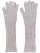 Fabiana Filippi Ribbed Knit Gloves - Grey