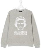 John Richmond Kids Teen Hearing Protection Sweatshirt - Grey