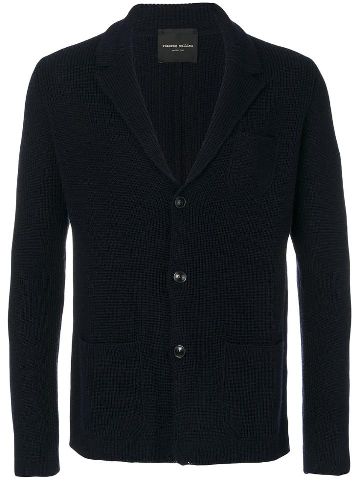 Roberto Collina Fine Knit Cardigan - Blue