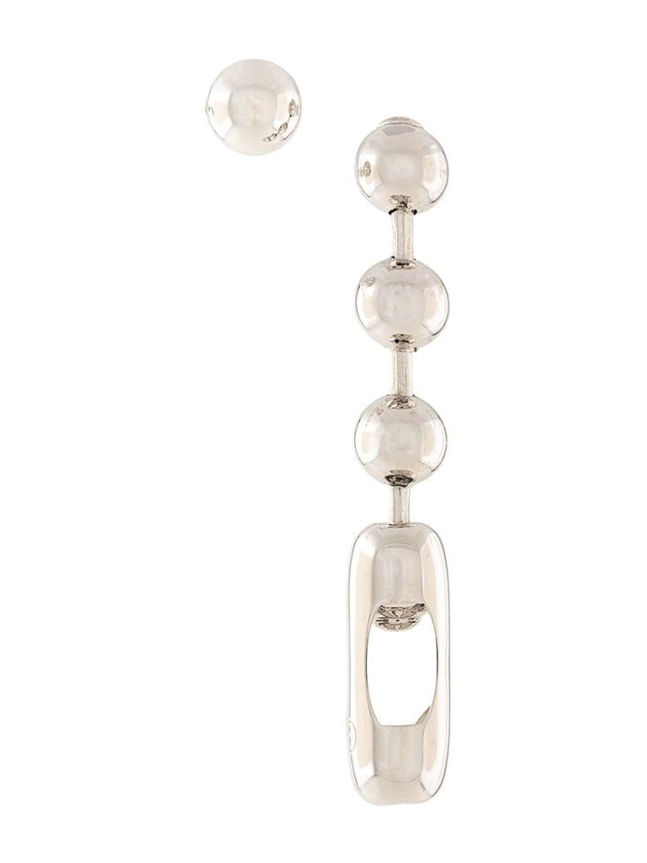 Mm6 Maison Margiela Ball Bearing Earrings - Silver
